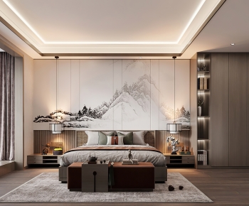 New Chinese Style Bedroom-ID:408880714