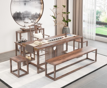 New Chinese Style Tea Tables And Chairs-ID:444503075
