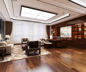 New Chinese Style Manager's Office-ID:240768915