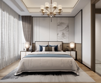 New Chinese Style Bedroom-ID:975009929