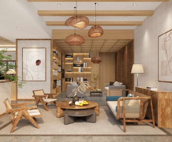 Wabi-sabi Style A Living Room-ID:220922951
