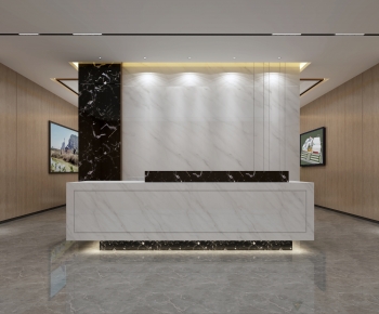 Modern Office Reception Desk-ID:376368051