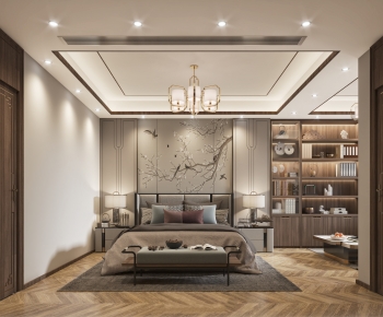 New Chinese Style Bedroom-ID:145272026