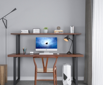 Modern Computer Desk And Chair-ID:308125977