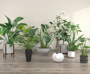 Modern Potted Green Plant-ID:182307966