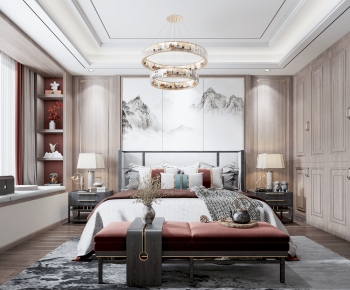 New Chinese Style Bedroom-ID:902678012