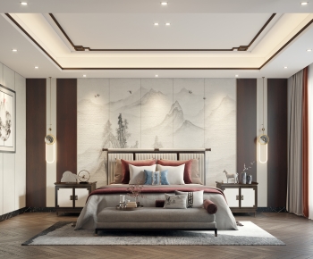 New Chinese Style Bedroom-ID:656831035