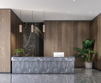 New Chinese Style Office Reception Desk-ID:298350102