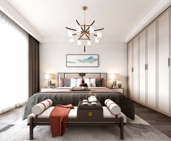 New Chinese Style Bedroom-ID:523242951