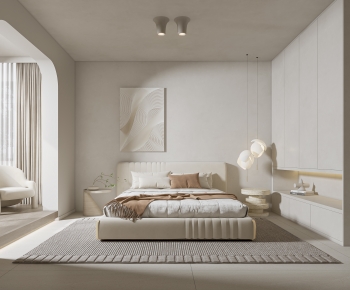 Modern Wabi-sabi Style Bedroom-ID:955830101