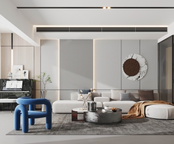 Modern A Living Room-ID:691871884