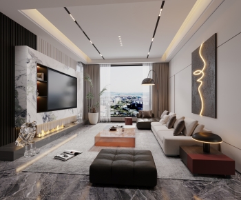 Modern A Living Room-ID:266329056