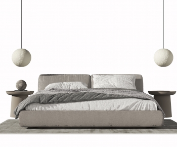 Modern Double Bed-ID:907371042