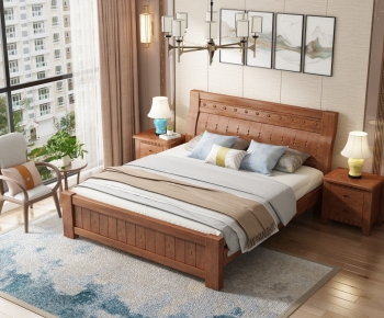 New Chinese Style Bedroom-ID:660075906