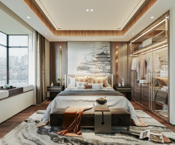 New Chinese Style Bedroom-ID:228652953
