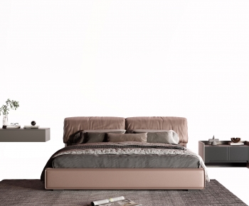 Modern Double Bed-ID:858427058
