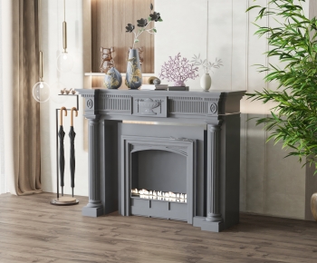 Simple European Style Fireplace-ID:665313014