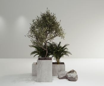 Modern Potted Green Plant-ID:722855096