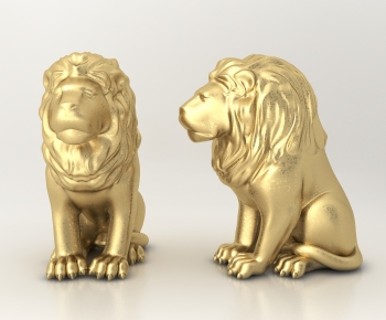 现代狮子雕塑-ID:689464099