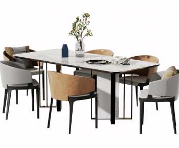 Modern Dining Table And Chairs-ID:965850416