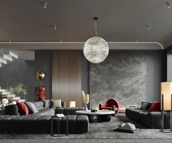Modern A Living Room-ID:703839069