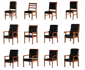 新中式实木办公椅会议椅扶手椅-ID:395555978