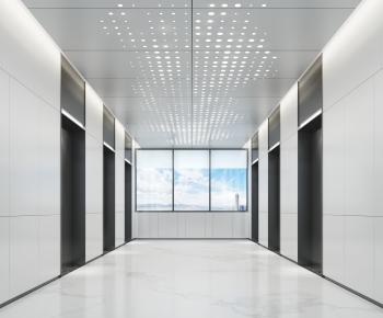 Modern Office Elevator Hall-ID:365151887
