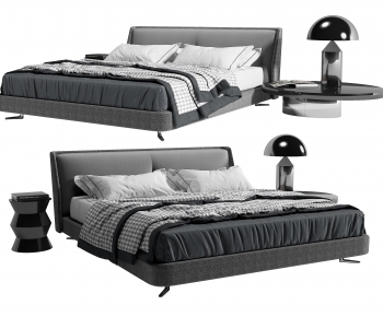 Modern Double Bed-ID:673652897