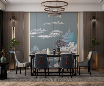 New Chinese Style Dining Room-ID:764933113