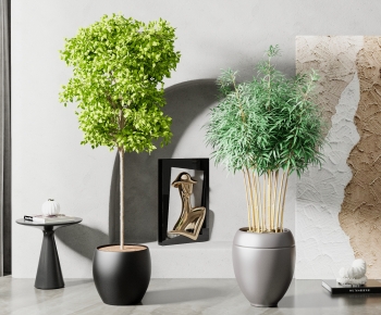 Modern Potted Green Plant-ID:125473026