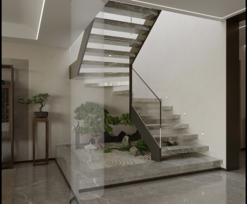 New Chinese Style Stairwell-ID:871490968