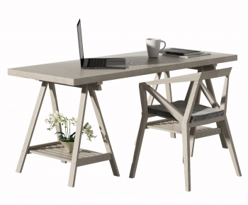 Modern Computer Desk And Chair-ID:515388011