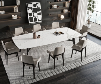 Modern Dining Table And Chairs-ID:389781096