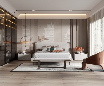 New Chinese Style Bedroom-ID:892426014