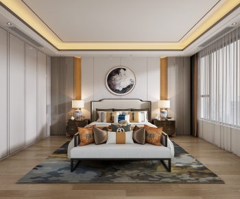 New Chinese Style Bedroom-ID:701977017
