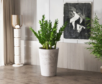 Modern Potted Green Plant-ID:917192943