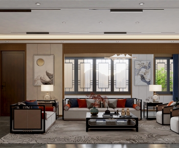 Chinese Style A Living Room-ID:532440909