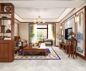 Chinese Style A Living Room-ID:941556932