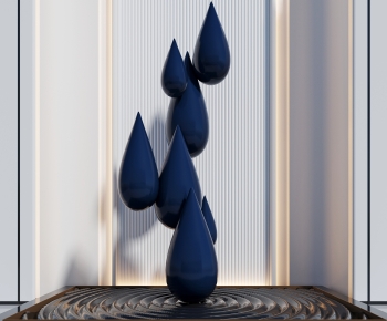 现代水滴雕塑-ID:553178079