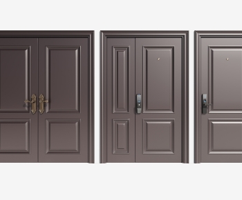 Modern Unequal Double Door-ID:366863012