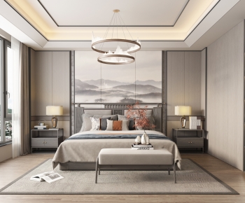 New Chinese Style Bedroom-ID:996896988