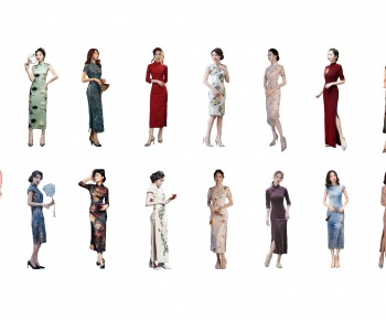 新中式古风旗袍美女女人-ID:688529021