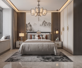 New Chinese Style Bedroom-ID:526979925