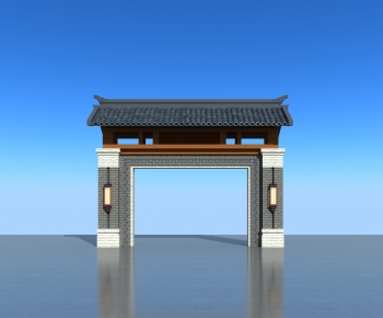 New Chinese Style Building Component-ID:422502991