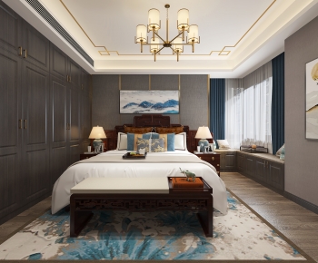 New Chinese Style Bedroom-ID:942838916