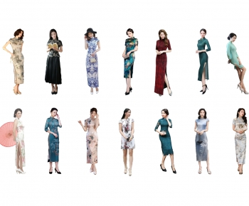 新中式古风旗袍女人美女-ID:921753882