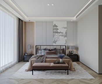 New Chinese Style Bedroom-ID:534462939