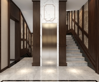 New Chinese Style Stairwell-ID:247209127