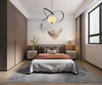 New Chinese Style Bedroom-ID:991766938