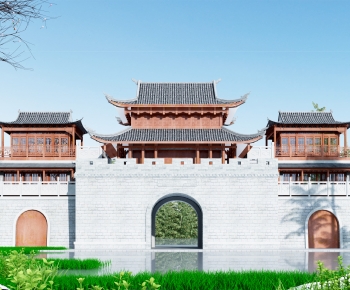 Chinese Style Ancient Architectural Buildings-ID:828690527